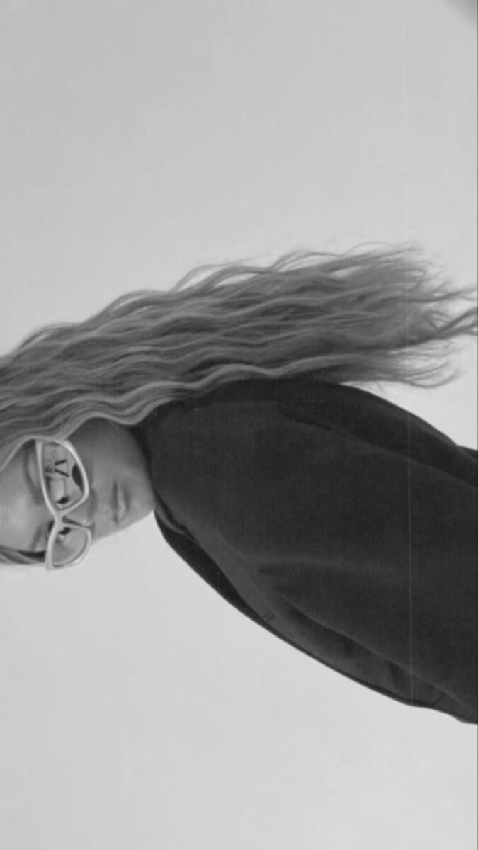 Model in the studio