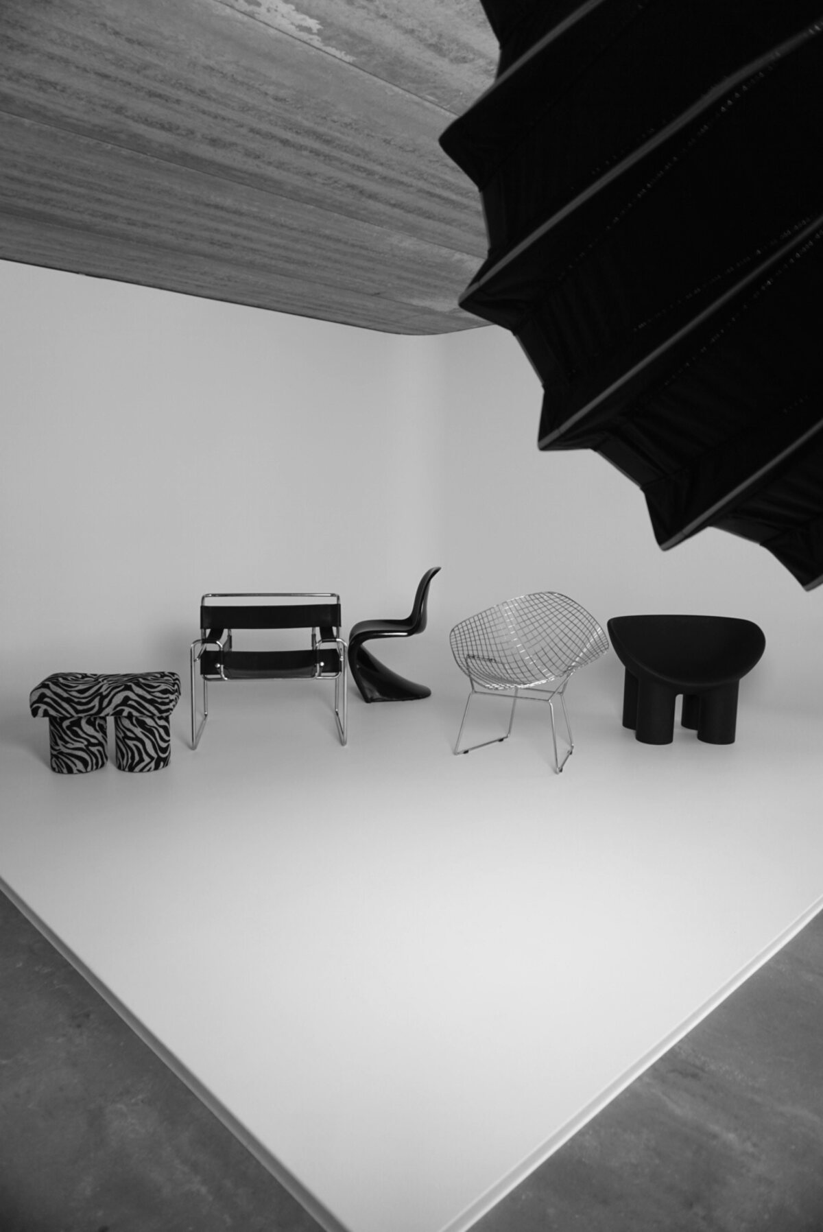 Design furniture on the cyclorama