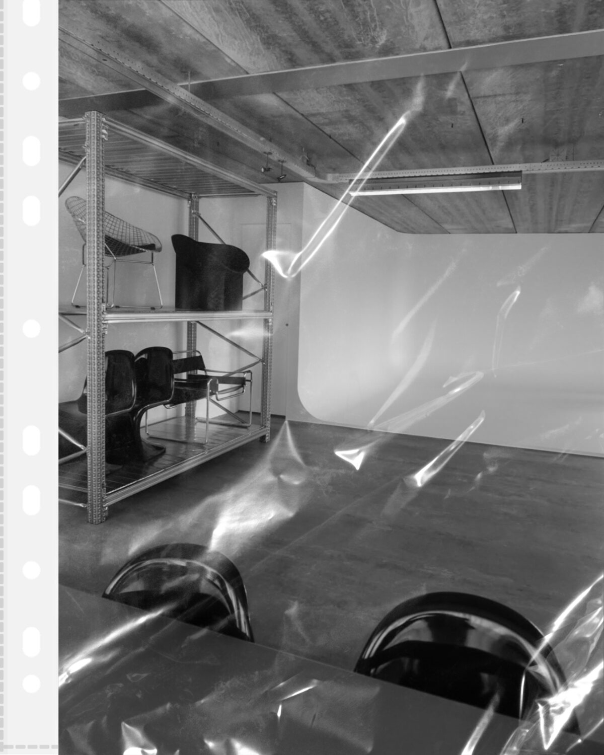 Cyclorama wall with studio racking
